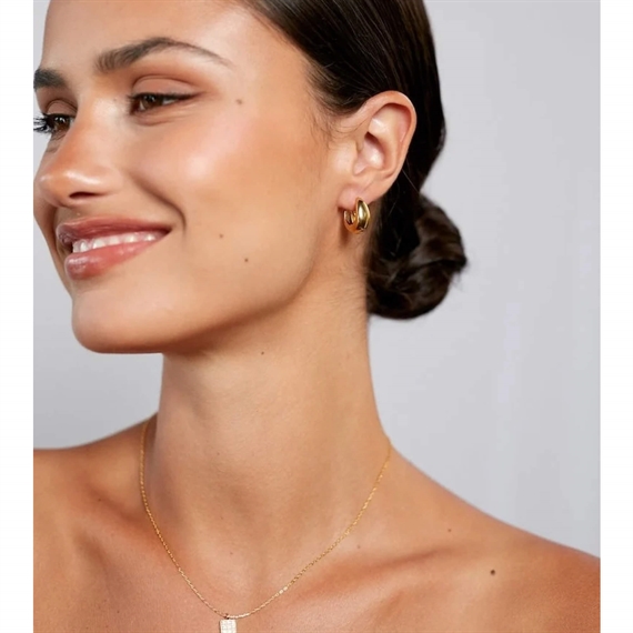 Anni Lu Golden Curve Hoops Petit, Guld 